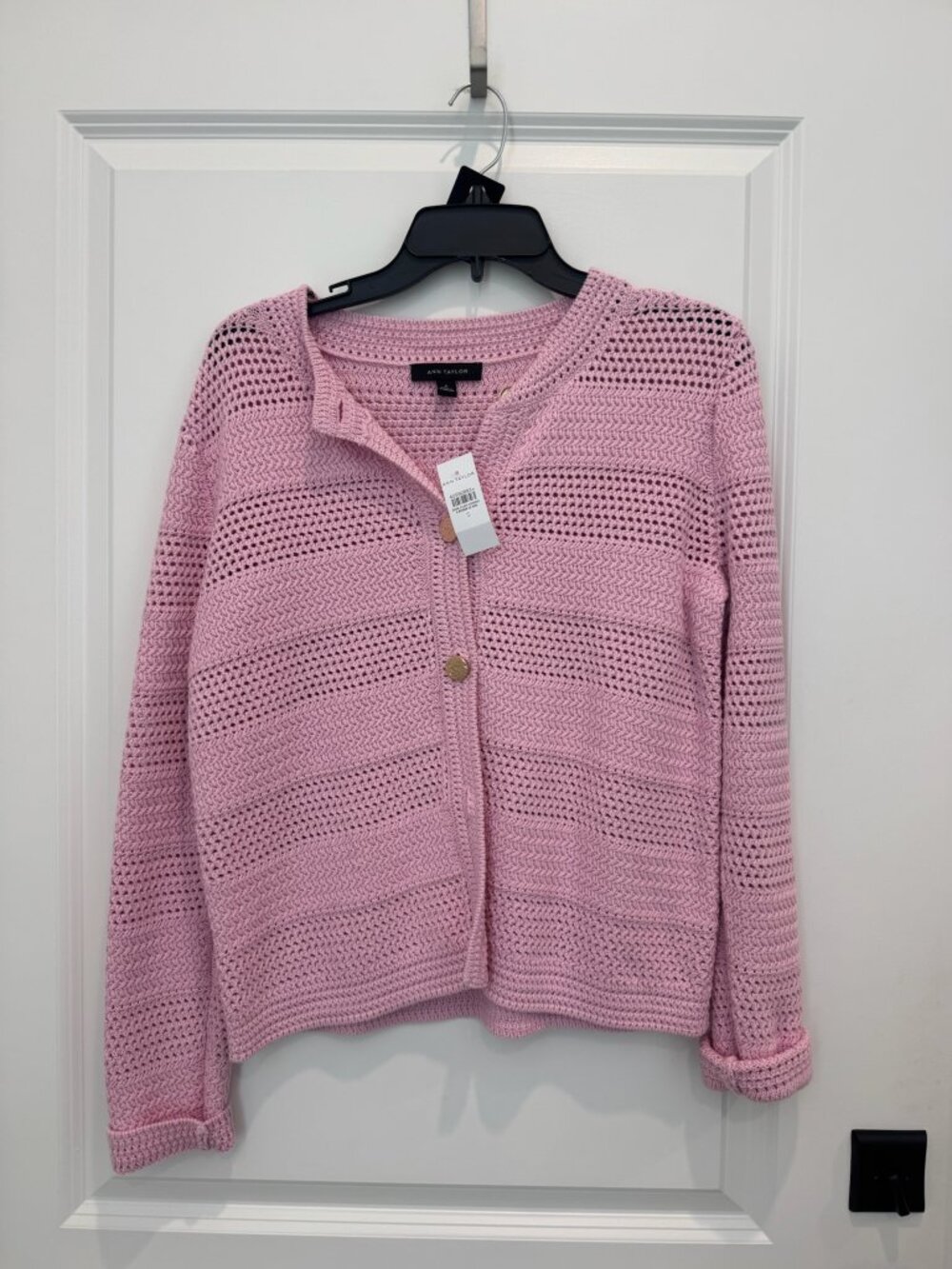 Ann Taylor Mixed Stitch Sweater Jacket - Picture 2 of 3